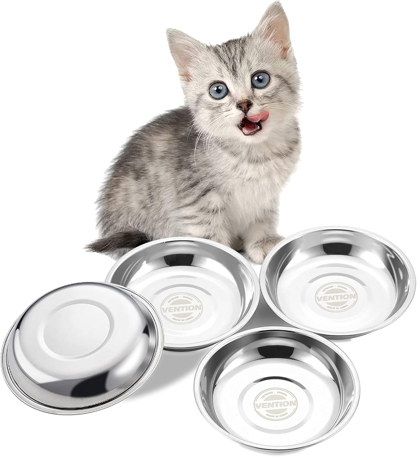 Whisker-Friendly Stainless Steel Cat Bowl No Acne