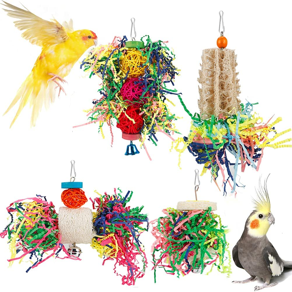 Bird Toy Shredder Fun: Cage Enrichment for Parakeets