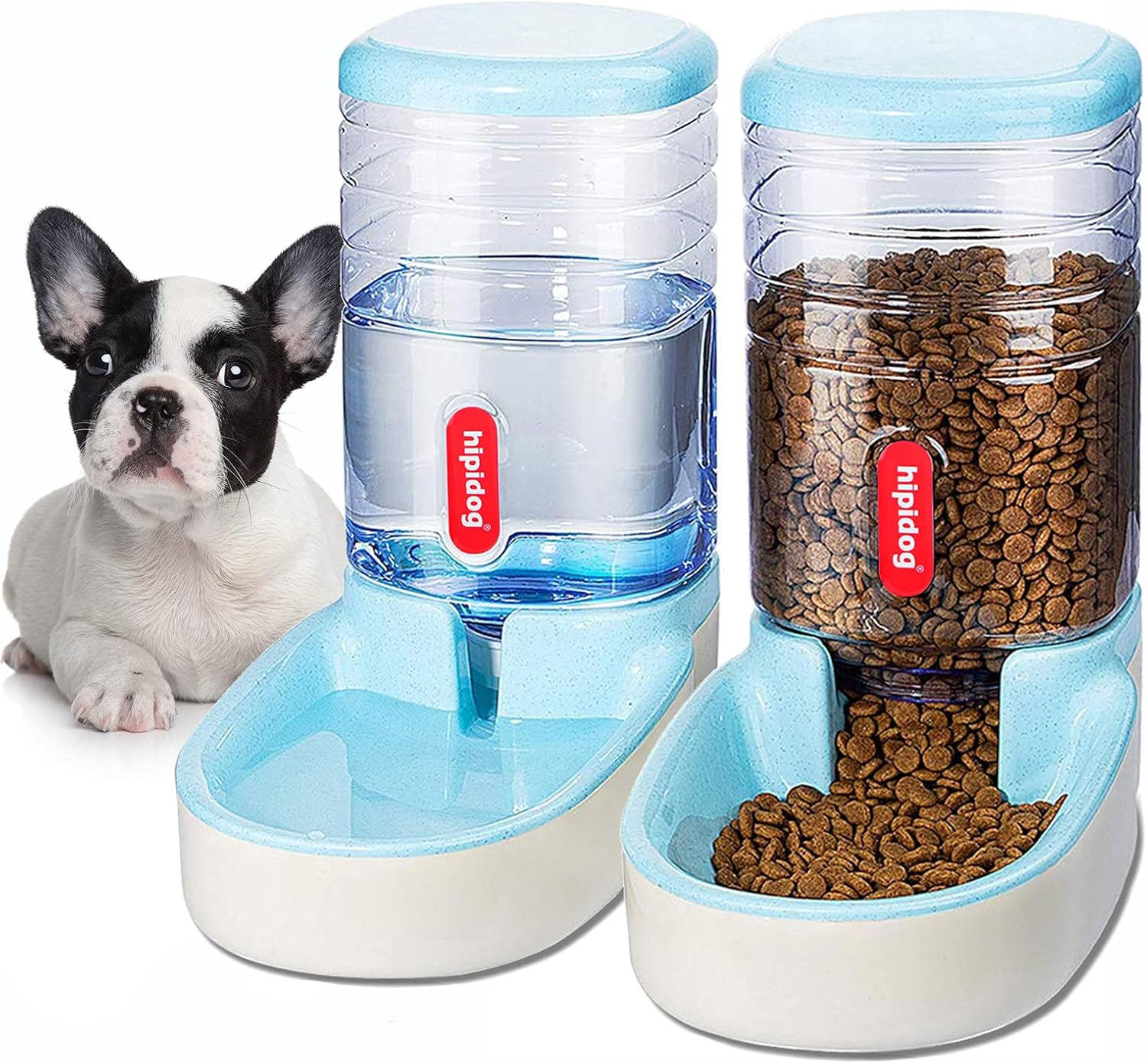 Auto Pet Feeder Waterer Set 3.8 L - No More Daily Refills! 1 Auto Pet Feeder Waterer Set 3.8 L - No More Daily Refills!