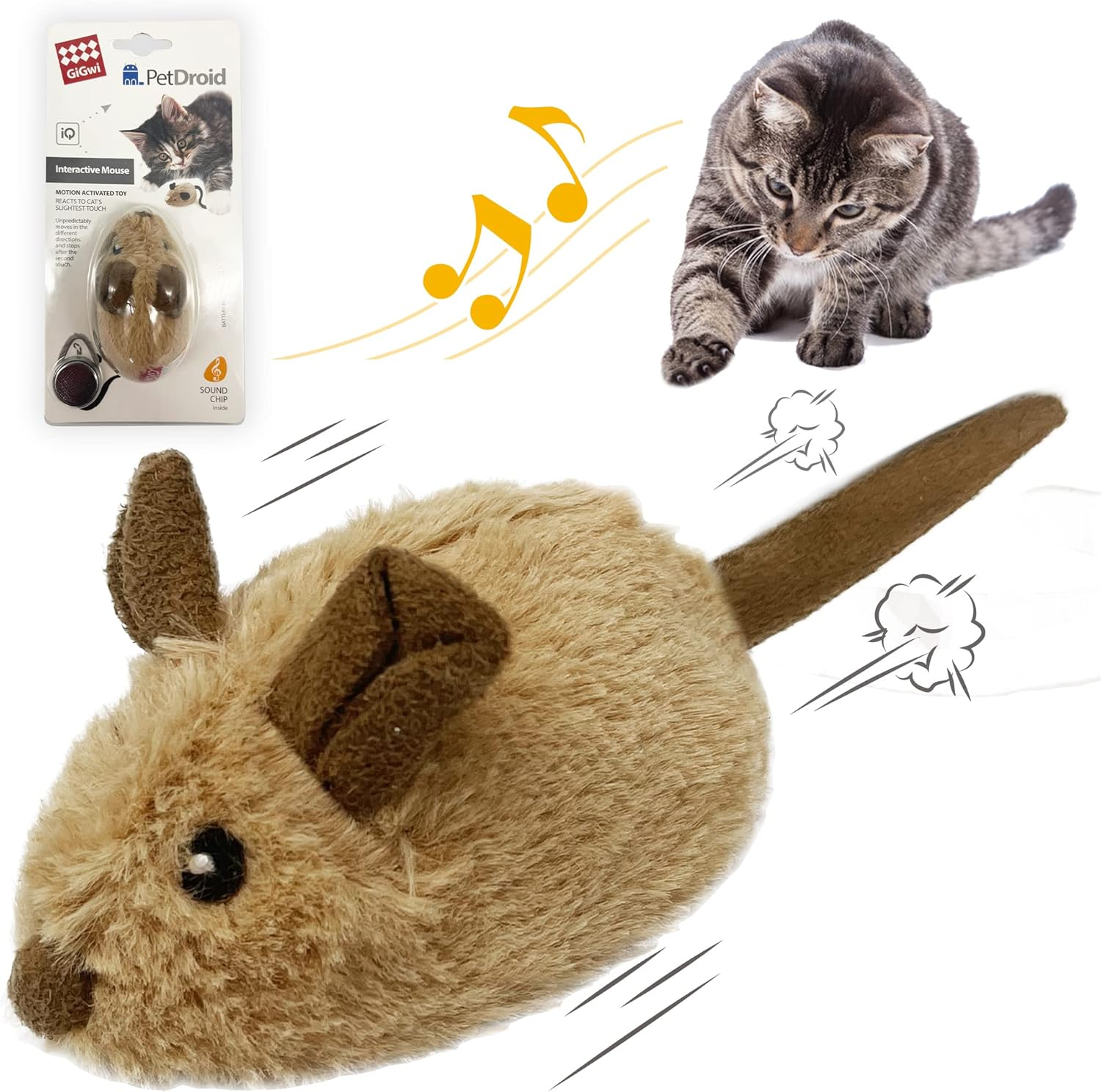 Interactive Mouse Cat Toy - Auto Moving, Squeaky Fun