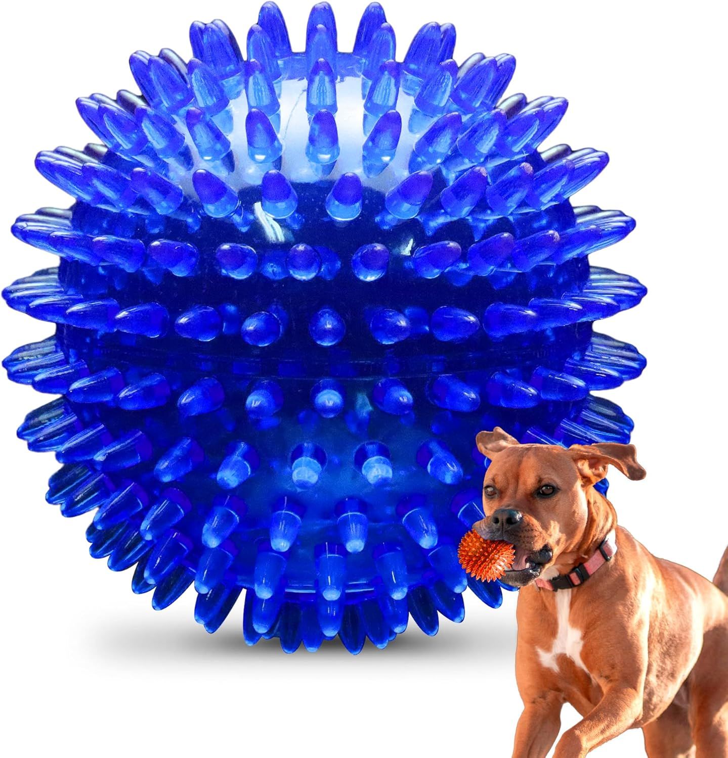 Gorilla Spiky Ball 4” - Spiky Rubber Dog Ball Toy, Interactive Puppy Toy for Small and Medium Size Dogs, TPR Rubber, Vanilla Scented - 4 Inch, Large