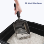 Cat Litter Scoop, Non-Stick Plated Aluminum Alloy Sifter, Kitty Durable Metal Scooper, Deep Shovel, Long Handle, Kitten Pooper Lifter, Size Large, Coated Black Body with Black Handle 8 16f5cf4c87516e84fed30425307a6860 2