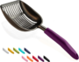 Cat Litter Scoop, Non-Stick Plated Aluminum Alloy Sifter, Kitty Durable Metal Scooper, Deep Shovel, Long Handle, Kitten Pooper Lifter, Size Large, Coated Black Body with Black Handle 16 374a669704e64d89dccf003b3555da3a 1