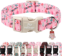 Nylon Dog Collar - Adjustable Lavender Soft Webbing Dog Collars for Small Medium Large Dogs Boy Girl Puppy Collar with Safety Metal Buckle S 35 418e9f110e1fd0b9652140b1fa3b868a