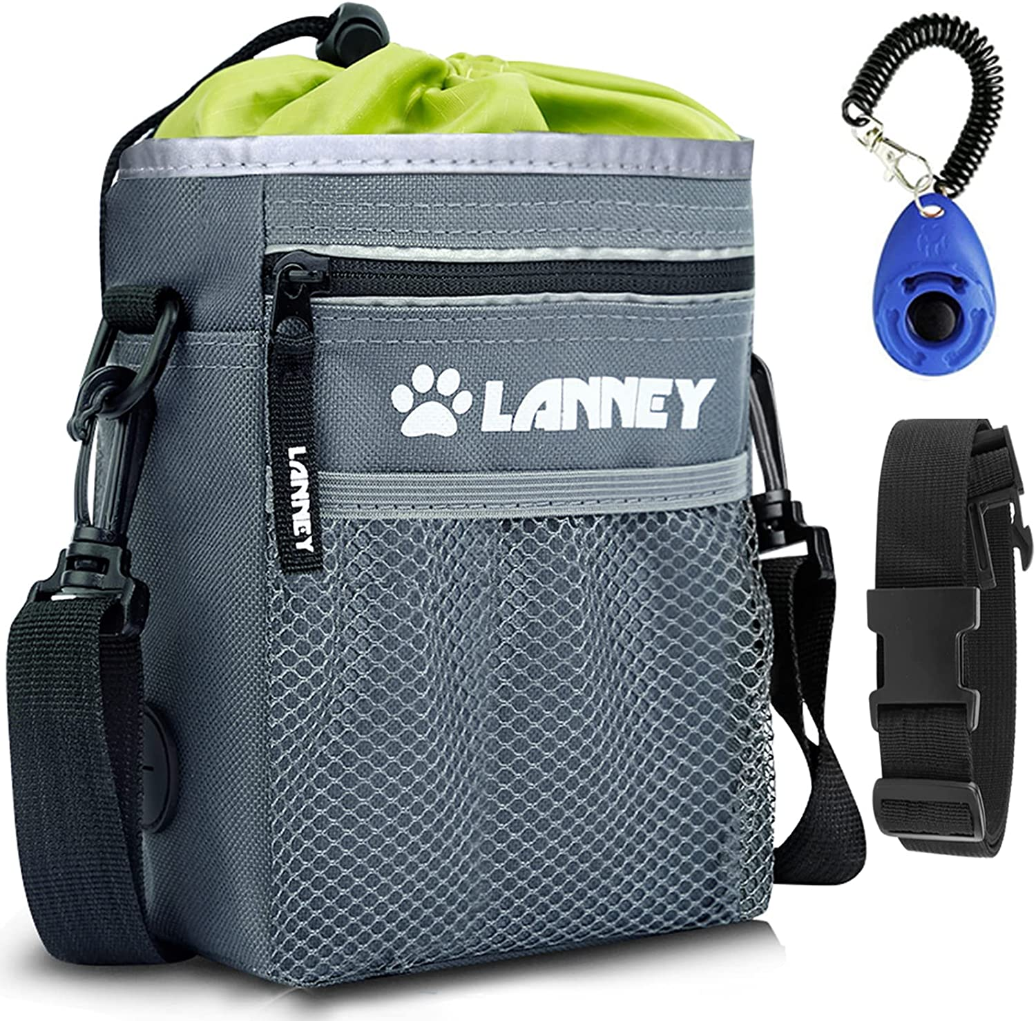 Dog Treat Pouch - 3 Ways to Wear Dog Treat Bag, Dog Training Treat Pouches for Pet Training with Clicker, Shoulder Strap, Adjustable Belt, Poop Bag Dispenser, Easily Carrying Kibble Snacks Pet Toys 1 Dog Treat Pouch - 3 Ways to Wear Dog Treat Bag, Dog Training Treat Pouches for Pet Training with Clicker, Shoulder Strap, Adjustable Belt, Poop Bag Dispenser, Easily Carrying Kibble Snacks Pet Toys