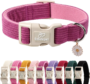 Nylon Dog Collar - Adjustable Lavender Soft Webbing Dog Collars for Small Medium Large Dogs Boy Girl Puppy Collar with Safety Metal Buckle S 19 68fd642ef53f1a7c69baa36c05011c7f