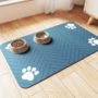 Quick Drying Absorbent Pet Feeding Mat for Dogs and Cats, Non-Slip Rubber Bottom, Dark Polyester Surface for Indoor Use 8 6f1d52f41c523ef53059ef25aa6b790c