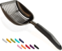 Cat Litter Scoop, Non-Stick Plated Aluminum Alloy Sifter, Kitty Durable Metal Scooper, Deep Shovel, Long Handle, Kitten Pooper Lifter, Size Large, Coated Black Body with Black Handle 2 79f944a1255199f1ac84e2d60bc689f4 2