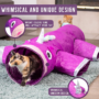 Magic Mewnicorn Multi Cat Tunnel Boredom Relief Toys with Crinkle Feather String for Dogs, Cats, Rabbits, Kittens and Guinea Pigs for Hiding Hunting and Resting 4 7e0ad9b7f8a459dcec0ab251d34b9c75 1