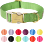 Nylon Dog Collar - Adjustable Lavender Soft Webbing Dog Collars for Small Medium Large Dogs Boy Girl Puppy Collar with Safety Metal Buckle S 27 9b703ddfd99fe1d107ea3797d64568e4