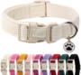 Nylon Dog Collar - Adjustable Lavender Soft Webbing Dog Collars for Small Medium Large Dogs Boy Girl Puppy Collar with Safety Metal Buckle S 21 a0b4ce9c444e13d51cfbab5dc8ebbe13
