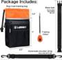 Dog Treat Pouch Pet Training Bag for Small to Large Dogs, Treat Tote Carry Kibble Snacks Toys for Training Reward Walking, Metal Clip, Waist Belt, Shoulder Strap, Poop Bag Dispenser, Black with Orange 7 a316fc3a2dde13579bbc6be8ca71f779