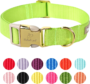 Nylon Dog Collar - Adjustable Lavender Soft Webbing Dog Collars for Small Medium Large Dogs Boy Girl Puppy Collar with Safety Metal Buckle S 38 bde254d845a24e53b97faad27c496acb