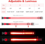 LED Dog Collar, Light up Dog Collar Adjustable USB Rechargeable Super Bright Safety Light Glowing Collars for Dogs(Small,Red) 6 c11fdaeb68ae601a8f5805b9f180855f 4