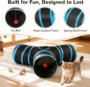 Pet Cat Tunnel Tube Toys 3 Way Collapsible, Tunnels for Indoor Cats, Interactive Tube with Teaser Wand, Peek Holes & Hanging Ball, Black & Blue 6 c3a96aaadb48e3f65a630b65c62cd3fb 2