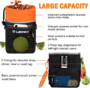 Dog Treat Pouch Pet Training Bag for Small to Large Dogs, Treat Tote Carry Kibble Snacks Toys for Training Reward Walking, Metal Clip, Waist Belt, Shoulder Strap, Poop Bag Dispenser, Black with Orange 5 d25ddadeb2e1e97ffbf33e4b6e08545c