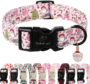 Nylon Dog Collar - Adjustable Lavender Soft Webbing Dog Collars for Small Medium Large Dogs Boy Girl Puppy Collar with Safety Metal Buckle S 32 dbf3bbdbc671dfc26dfeca452865e126