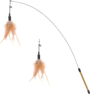 Cat Feather Wand Interactive Toy, 2 Feathers + 1 Wand with Bell | Cat Feather Teaser Toys Flying Catcher Extra Long 34.5" Wand Exerciser Playing Chase Cat Toy Wands for Kitten or Cats, Brown 2 fcd27e1f531805642678c06b7da27ae8 1